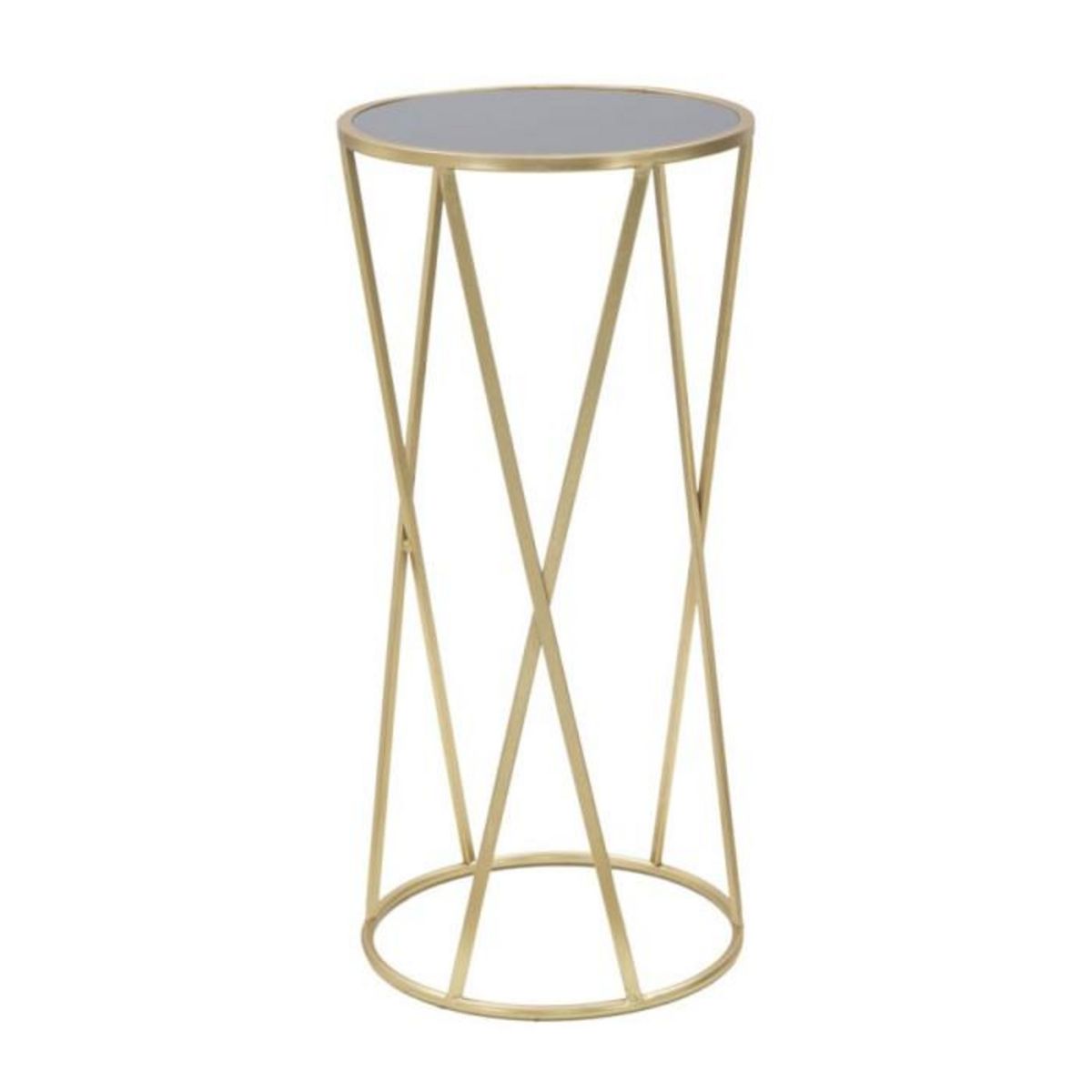 Paris Prix Table d'Appoint Design  Milla  75cm Noir & Or