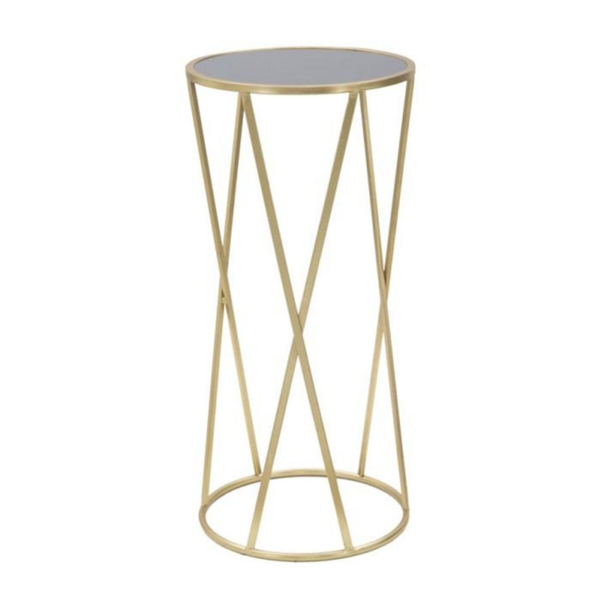 Paris Prix Table d'Appoint Design  Milla  75cm Noir & Or