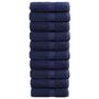 Voir la diapositive 1 : VIDAXL Serviettes d invité de qualité sup. SOLUND 10 pcs bleu marine