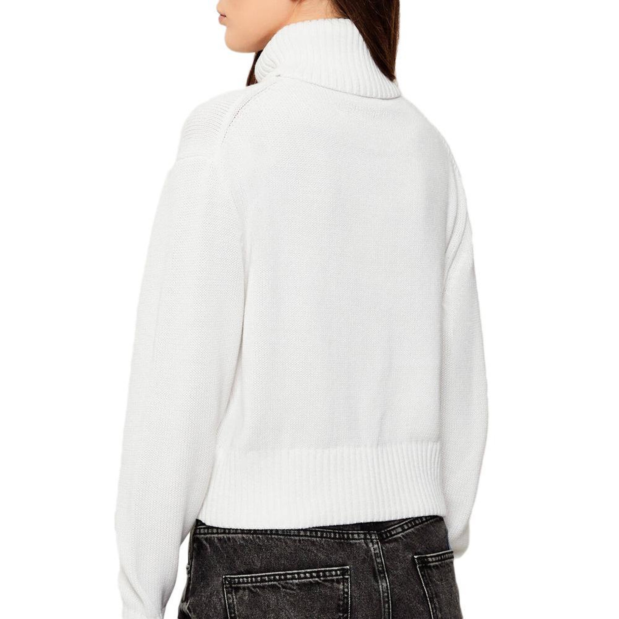 Voir la diapositive 2 : CALVIN KLEIN JEANS Pull Blanc Femme Calvin Klein Jeans Chenille