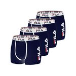 FILA Lot de 4 Boxers Homme FILA 5040 coton couleur Navy. Coloris disponibles : Bleu