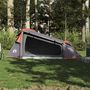 Voir la diapositive 3 : VIDAXL Tente de camping tunnel 2 personnes gris et orange impermeable