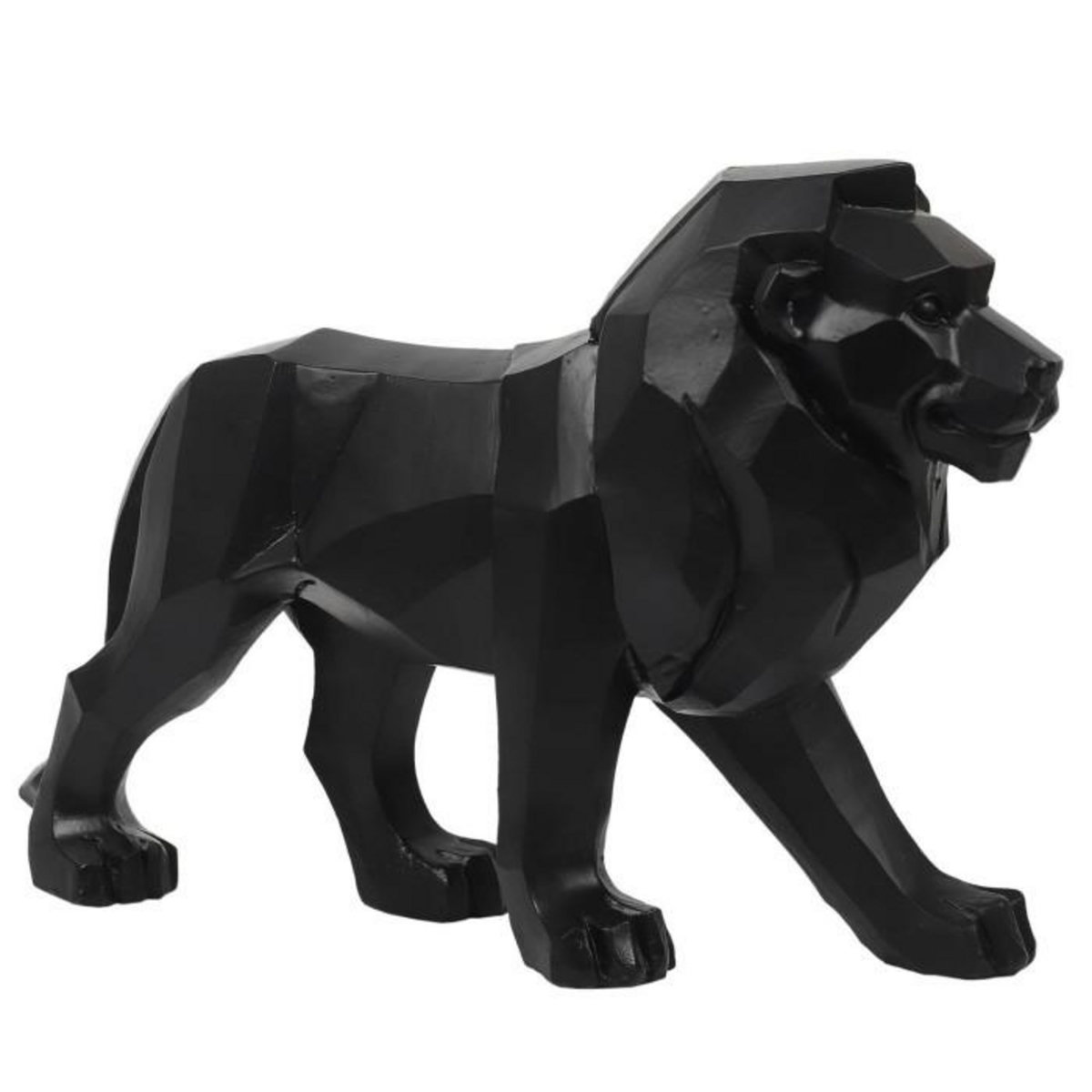 Paris Prix Statuette Déco  Lion Origami  33cm Noir