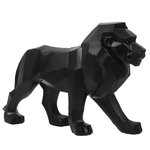 Paris Prix Statuette Déco  Lion Origami  33cm Noir