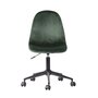  Chaise de bureau simple vert foncé, velours vert foncé, réglable en hauteur, rotation 360°, poulie omnidirectionnelle, 44*54*81-91cm