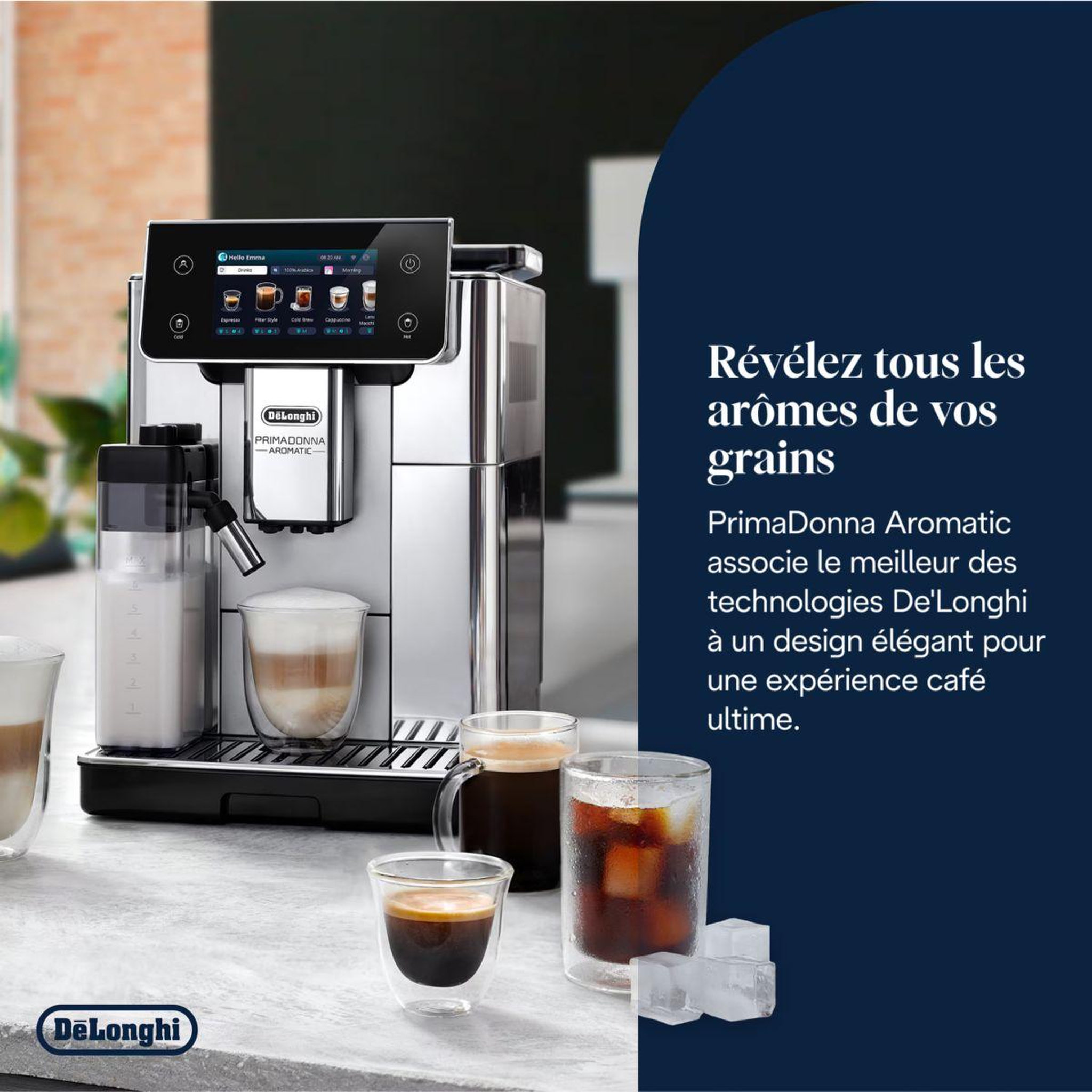 Voir la diapositive 2 : DELONGHI Expresso broyeur primadonna aromatic ecam630.55.ssm