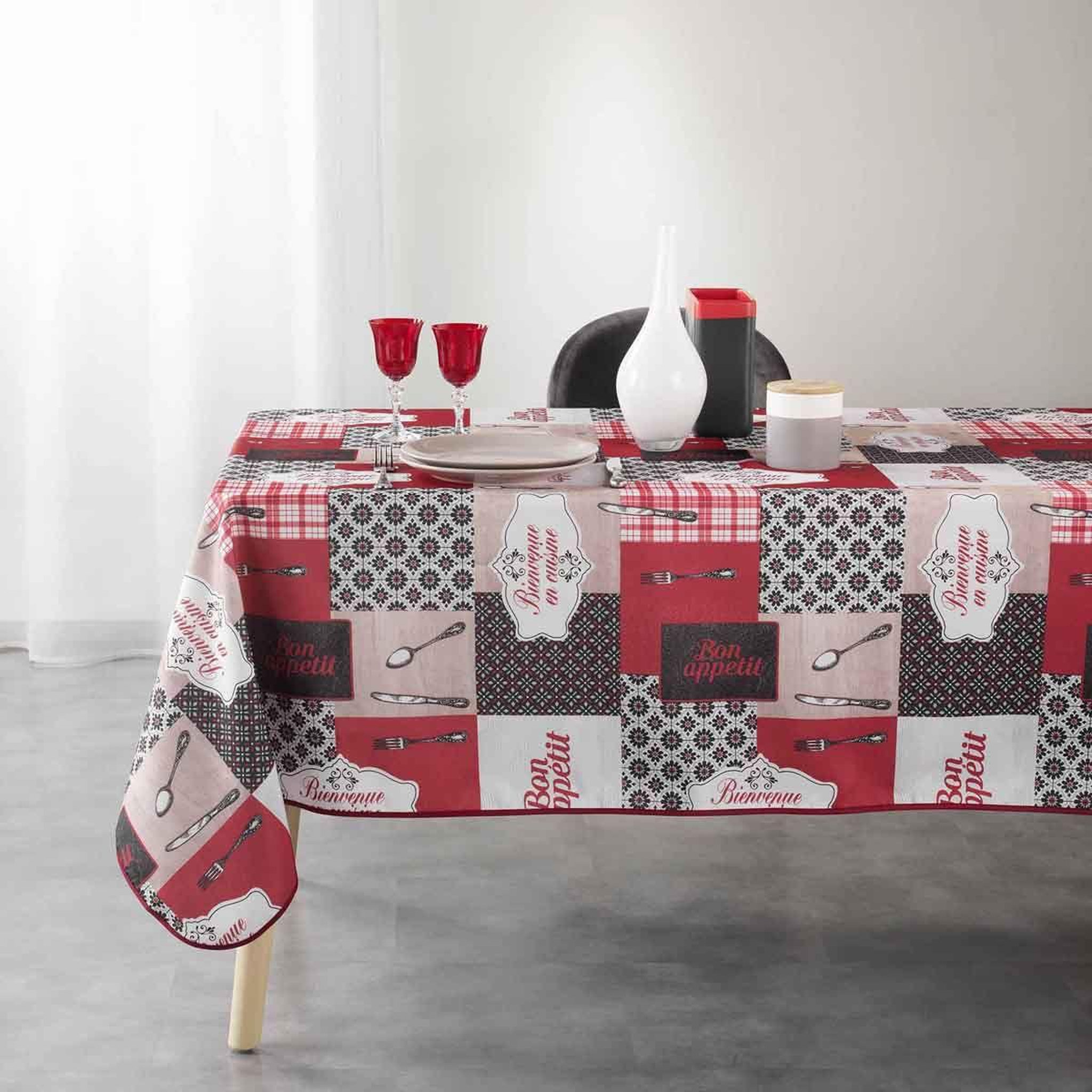 Voir la diapositive 3 : Douceur d'Intérieur Nappe imprimée  brunch  150x240cm multicolore