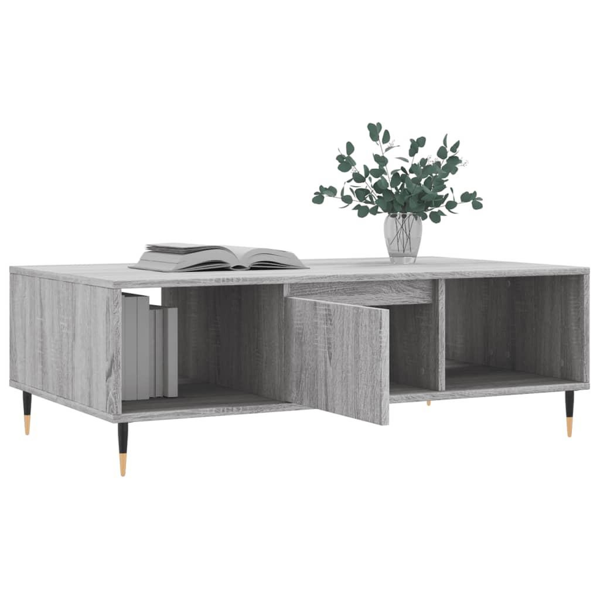 Voir la diapositive 4 : VIDAXL Table basse sonoma gris 104x60x35 cm bois d'ingenierie