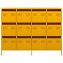 Voir la diapositive 5 : VIDAXL Buffet jaune moutarde 135x39x103,5 cm acier lamine a froid