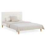 HomeStyle4U Lit 2 Places 140x200 cm avec Matelas