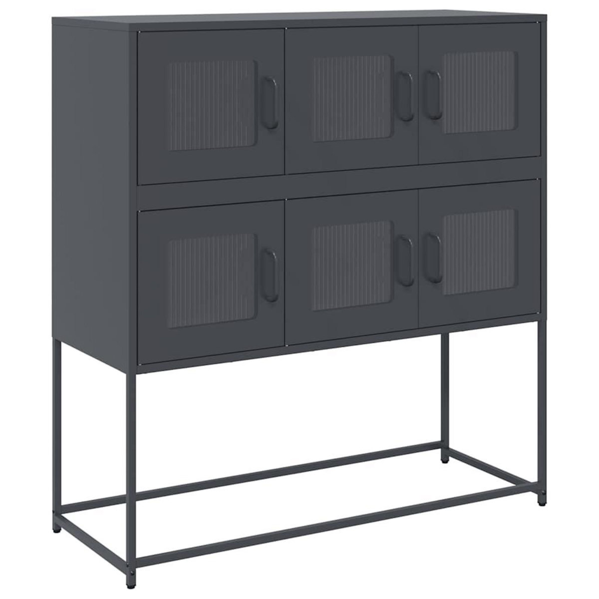VIDAXL Buffet anthracite 100,5x39x107 cm acier lamine a froid