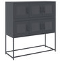 Voir la diapositive 2 : VIDAXL Buffet anthracite 100,5x39x107 cm acier lamine a froid