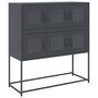 Voir la diapositive 2 : VIDAXL Buffet anthracite 100,5x39x107 cm acier lamine a froid