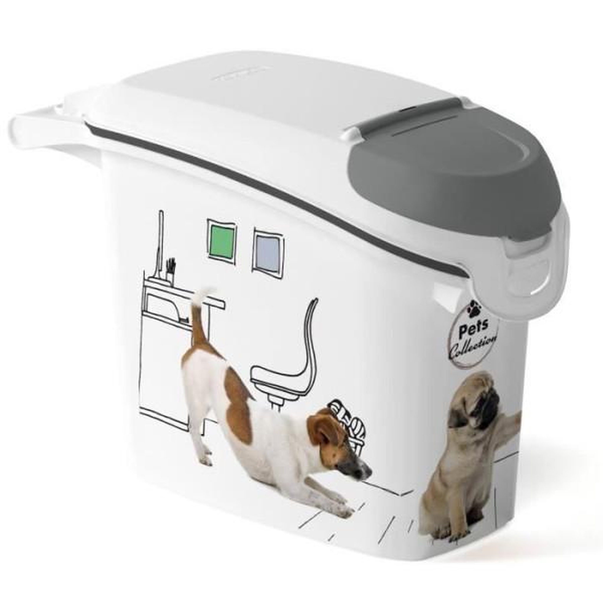 Voir la diapositive 2 : CURVER Curver PetLife boîte a croquettes pour chiens 6 kg 23 x 50 x 36 cm