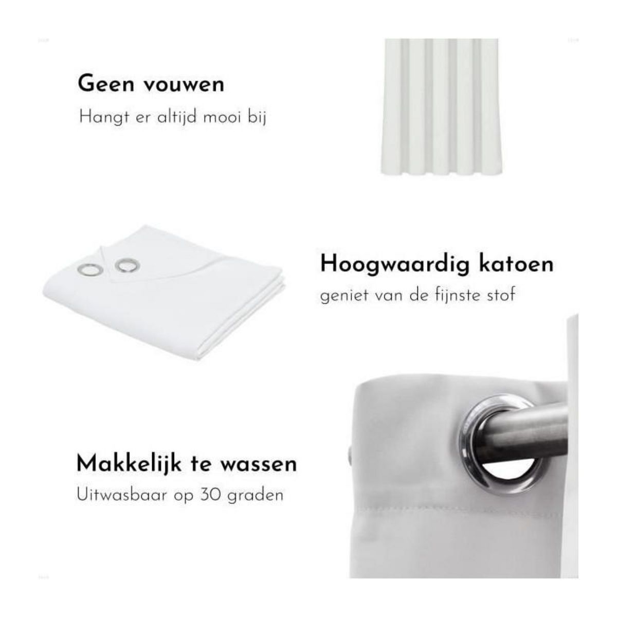 Today Rideau a oeillets - 140X240 - Craie - TODAY Essential - 356002