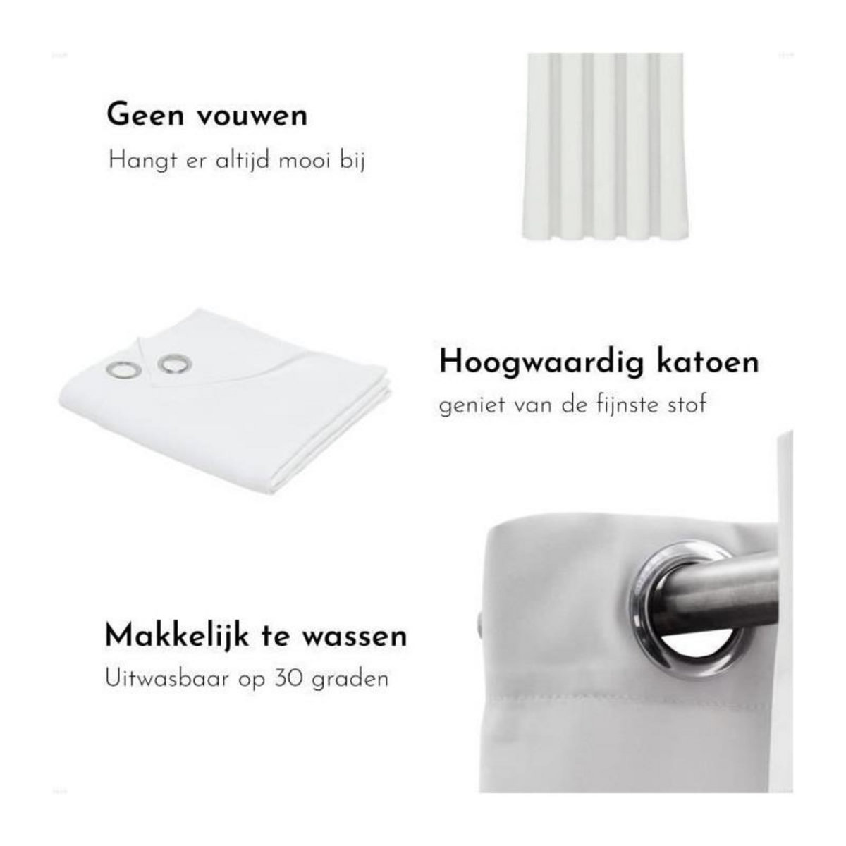 Today Rideau a oeillets - 140X240 - Craie - TODAY Essential - 356002