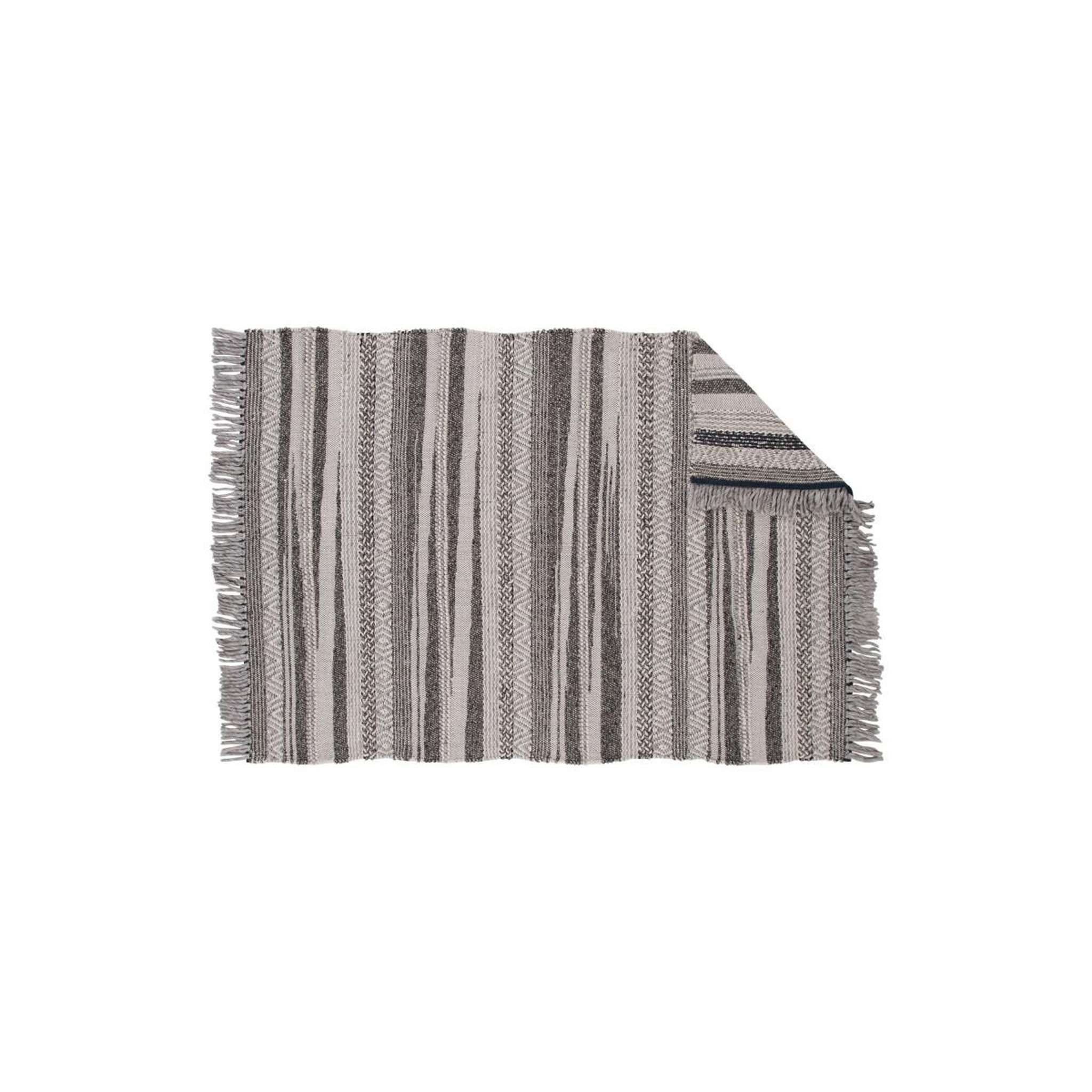 Voir la diapositive 2 : Paris Prix Tapis déco en laine  alwar  170x240cm gris foncé