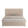 Voir la diapositive 5 : CONCEPT USINE Lit avec coffre de rangement 160x200cm velours beige SAVANNAH