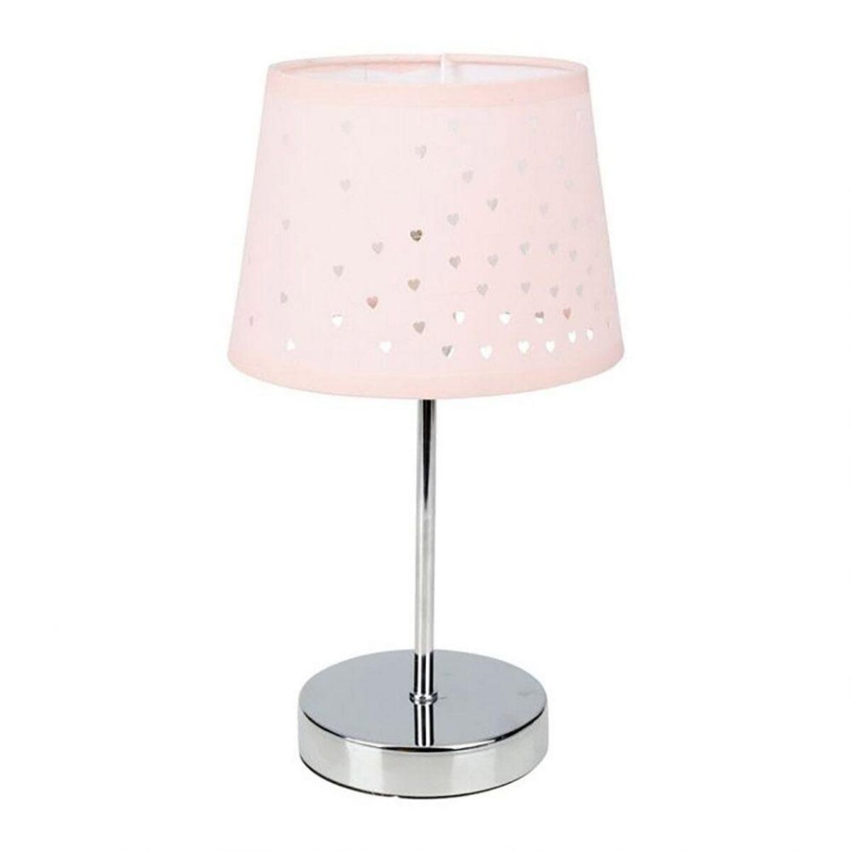 OSTARIA Lampe métal abat-jour ajouré cœur rose