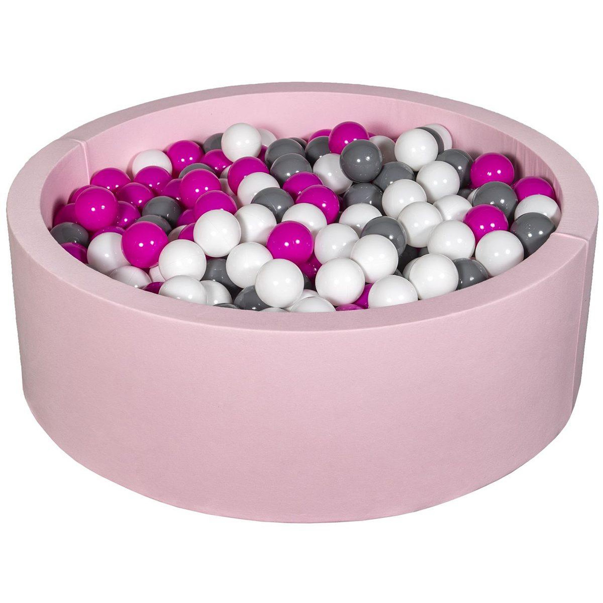 VELINDA Piscine à balles aire de jeu + 450 balles rose blanc,rose,gris