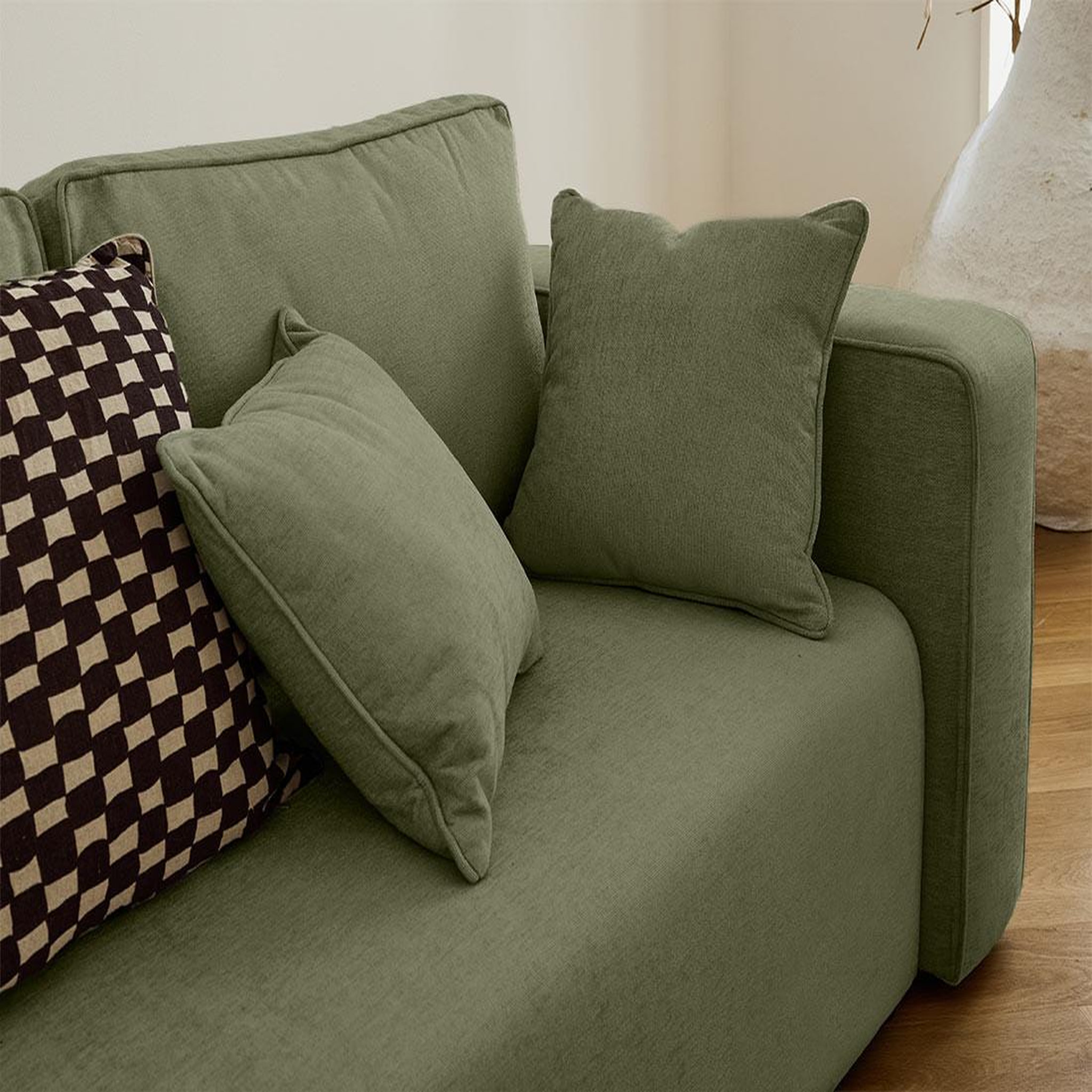 Voir la diapositive 2 : BEST MOBILIER Topaze - canapé droit 2 places - en tissu