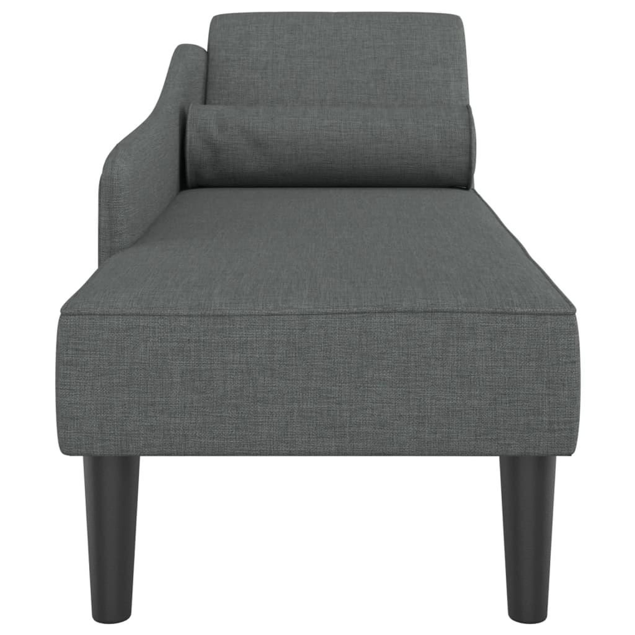 Voir la diapositive 4 : VIDAXL Chaise longue avec coussins gris fonce tissu