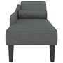 Voir la diapositive 4 : VIDAXL Chaise longue avec coussins gris fonce tissu