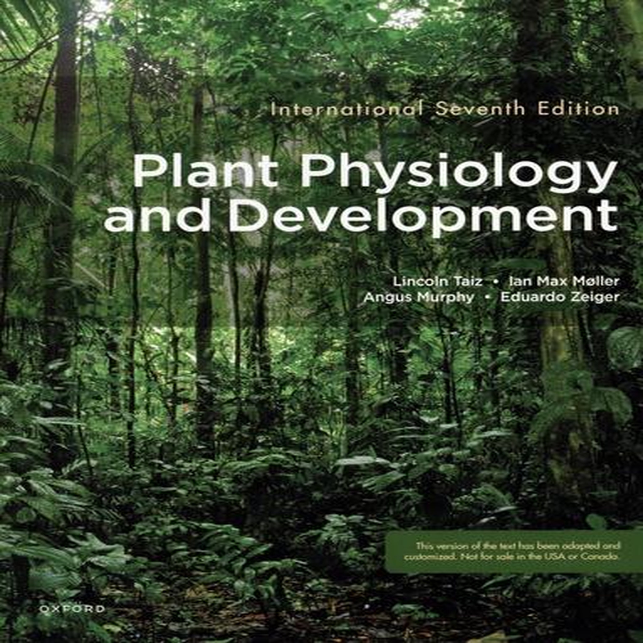 PLANT PHYSIOLOGY AND DEVELOPMENT. 7TH EDITION. EDITION EN ANGLAIS, Taiz Lincoln