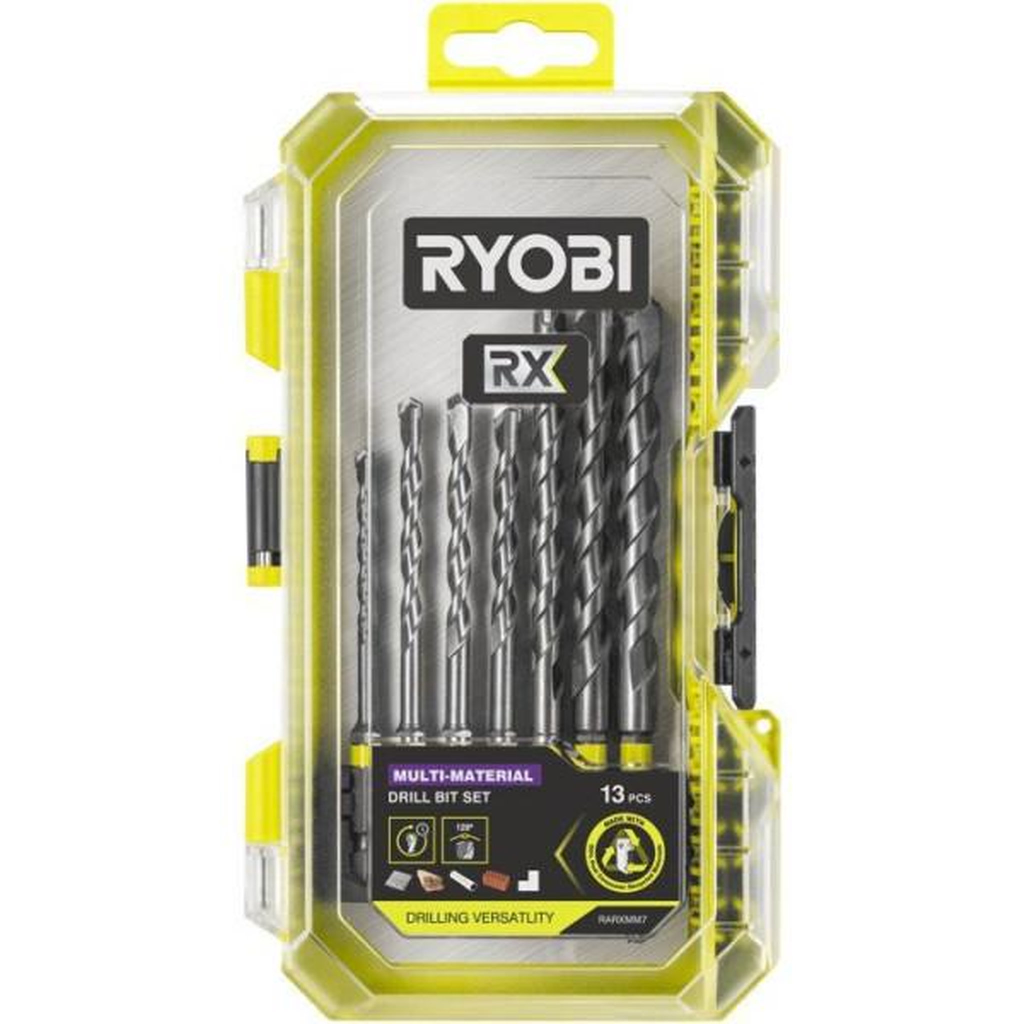 Ryobi Coffret forets multi-matériaux RX - RYOBI - RARXMM7 - 7 forets - Ø4 a 10 mm - Compatible LINK