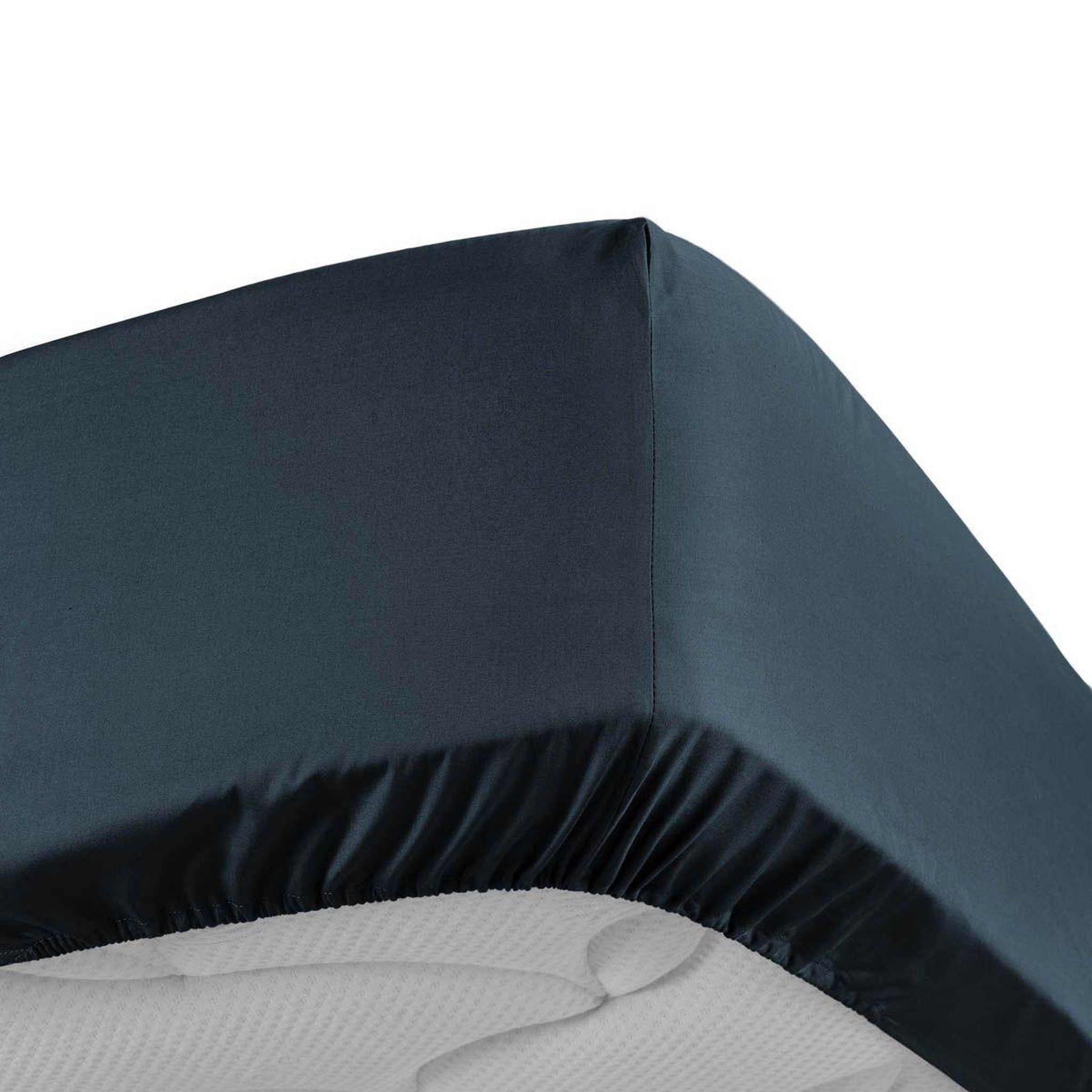Douceur d'Intérieur Drap housse  percaline  140x190cm bleu nuit