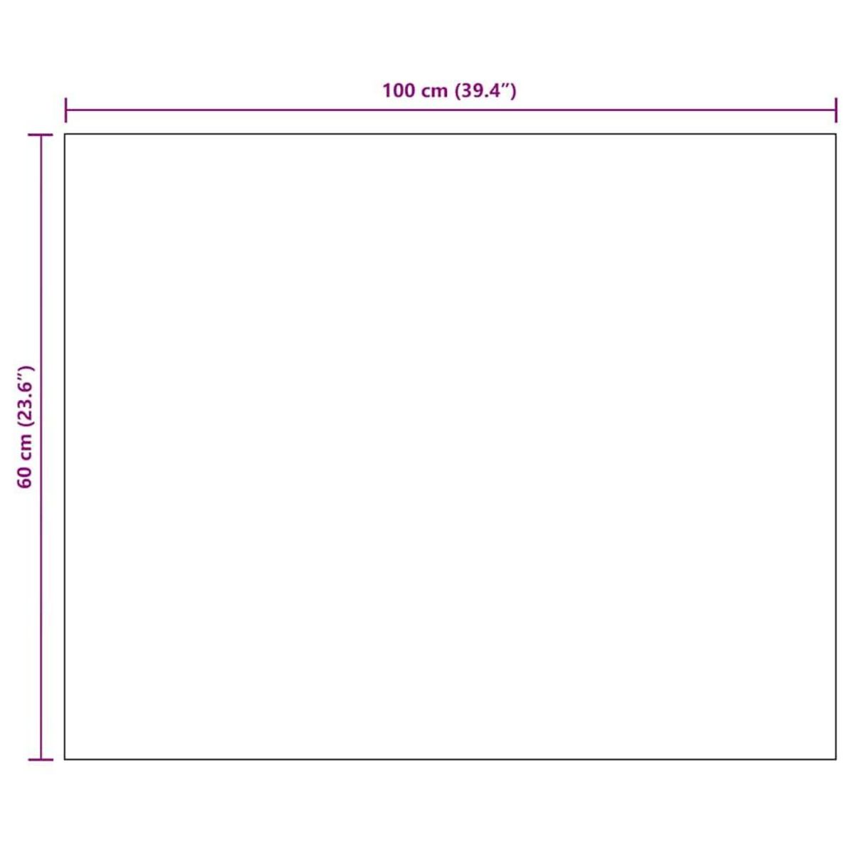 VIDAXL Miroir sans cadre 100x60 cm Verre