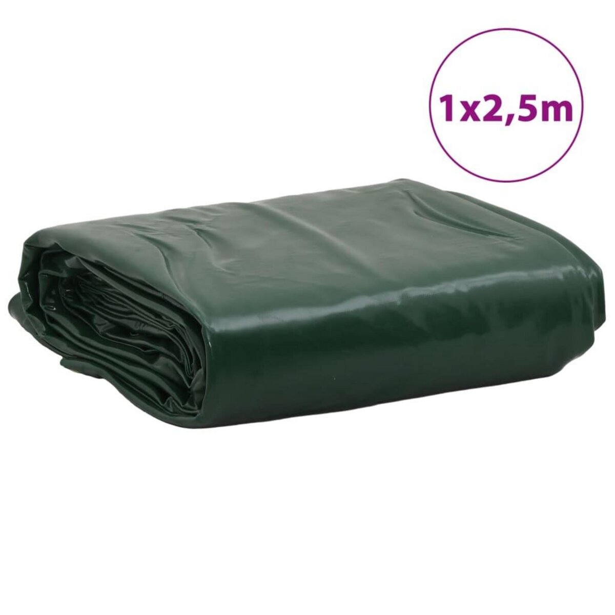 VIDAXL Bache vert 1x2,5 m 650 g/m²