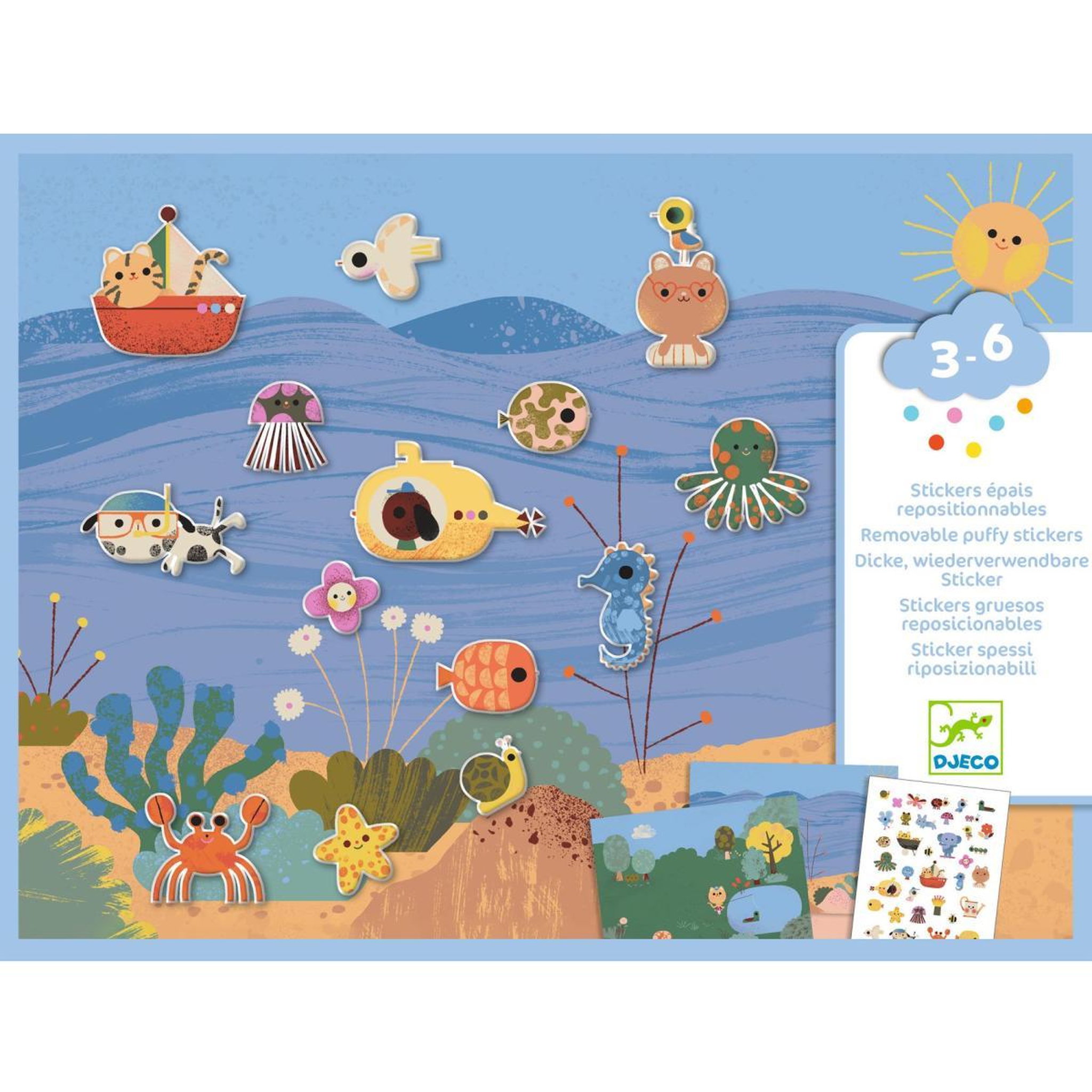 Djeco CREER AVEC DES STICKERS - Summertime