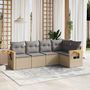 Voir la diapositive 1 : VIDAXL Salon de jardin avec coussins 5 pcs beige resine tressee