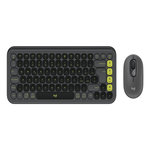 Logitech Logitech POP Icon Combo clavier Souris incluse Universel Bluetooth QWERTY Indien Graphite, Vert