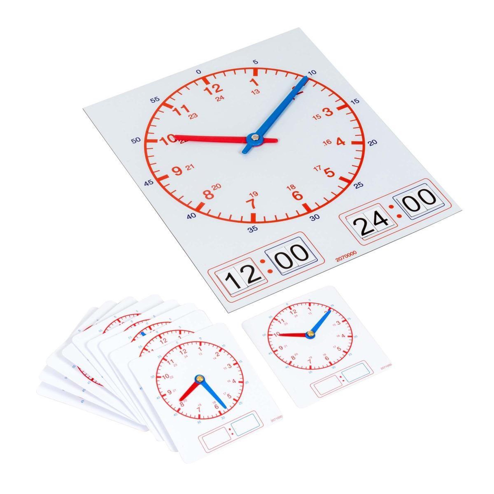Voir la diapositive 4 : EDUCO Horloge professeur - 24 heures (magnétique)