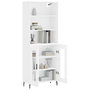 Voir la diapositive 3 : VIDAXL Buffet haut Blanc 69,5x34x180 cm Bois d'ingenierie