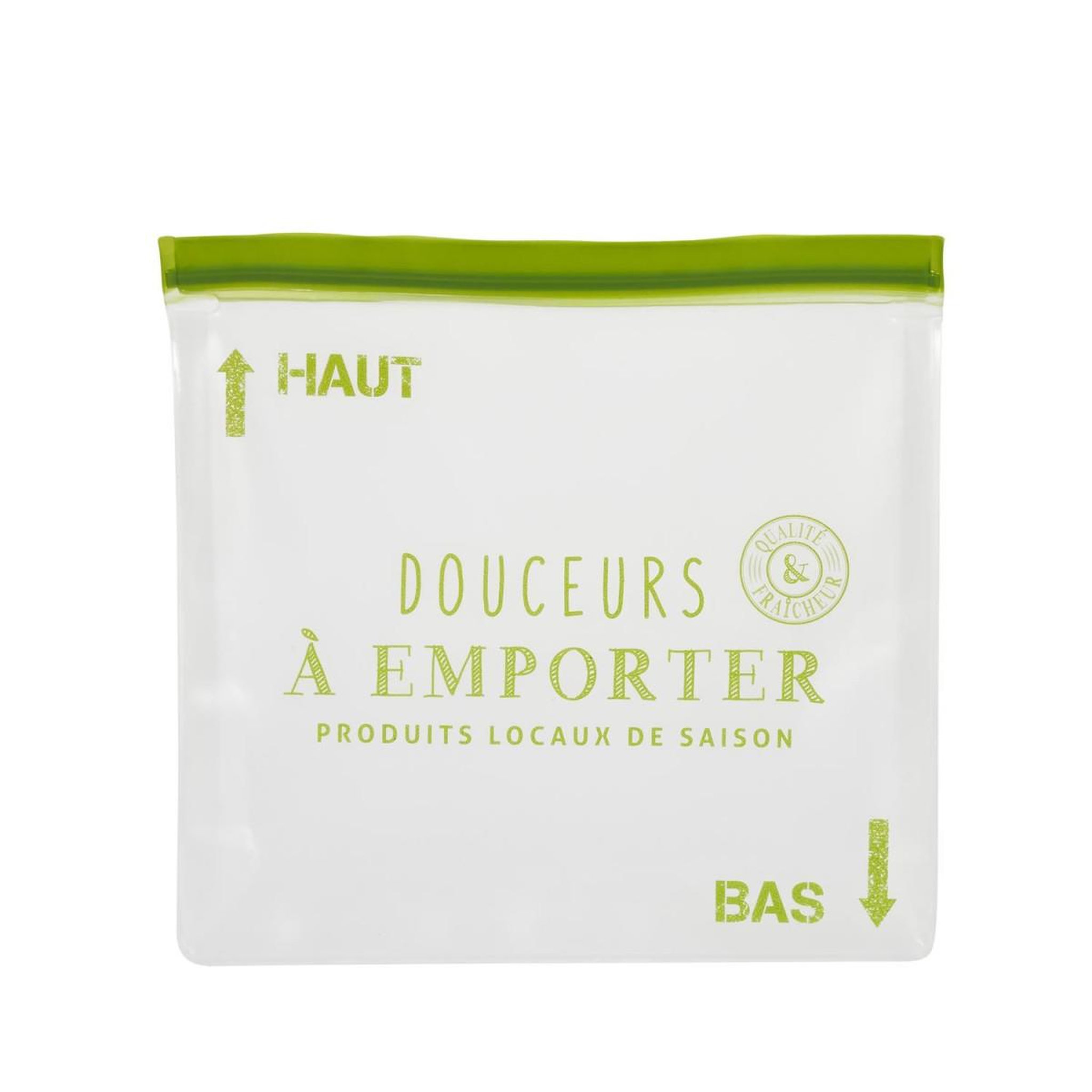 Voir la diapositive 2 : COOK CONCEPT Lot de 2 sacs de conservation  green  28cm vert