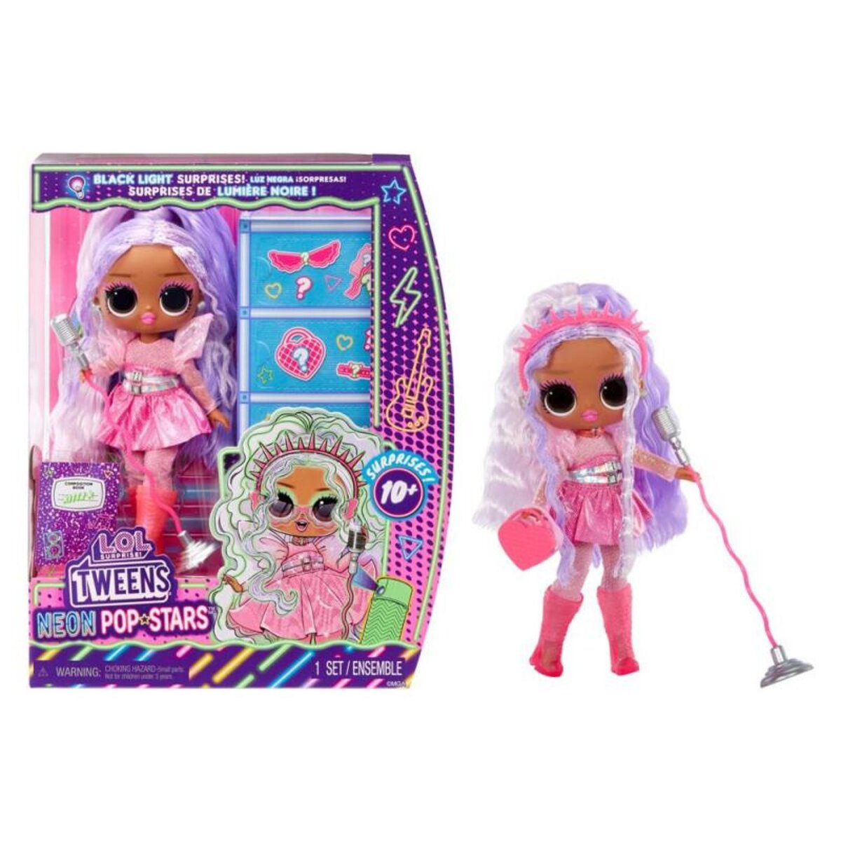 LOL SURPRISE Poupée L.O.L Surprise Tweens Neon Pop Stars Kitty K