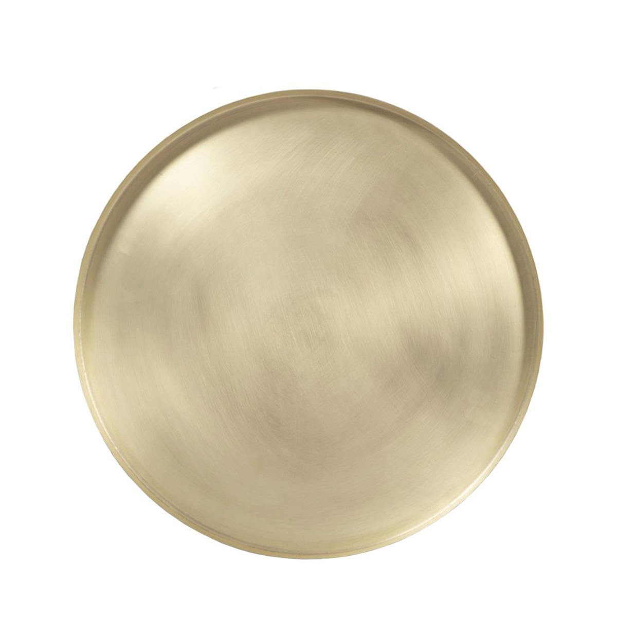 Rendez vous déco Table d'appoint ronde en métal noir et plateau laiton D45 cm - Corry