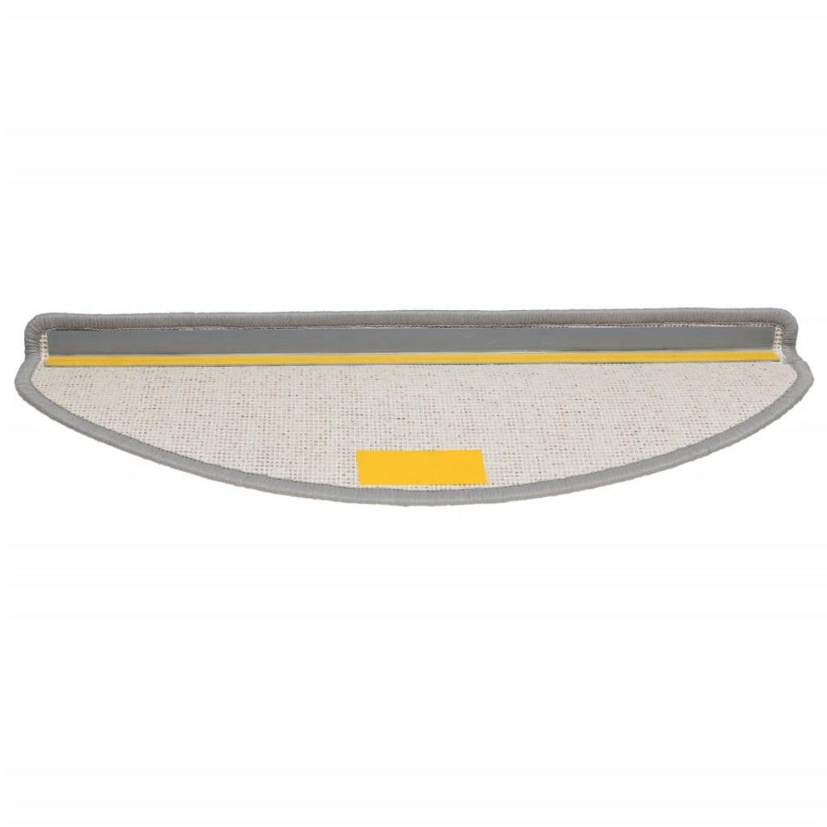 VIDAXL Tapis d'escalier 15 pcs gris 65x21x4 cm