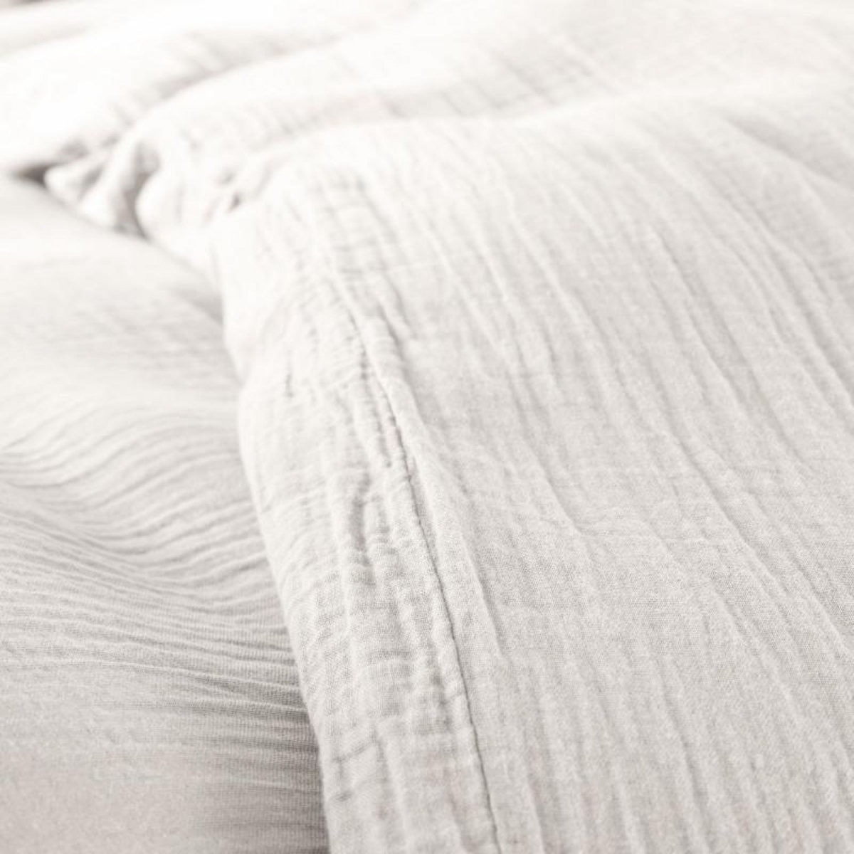 COTON PUR Parure de draps 4 pièces  Noah  Gaze de Coton pour lit 2 Places 160 cm