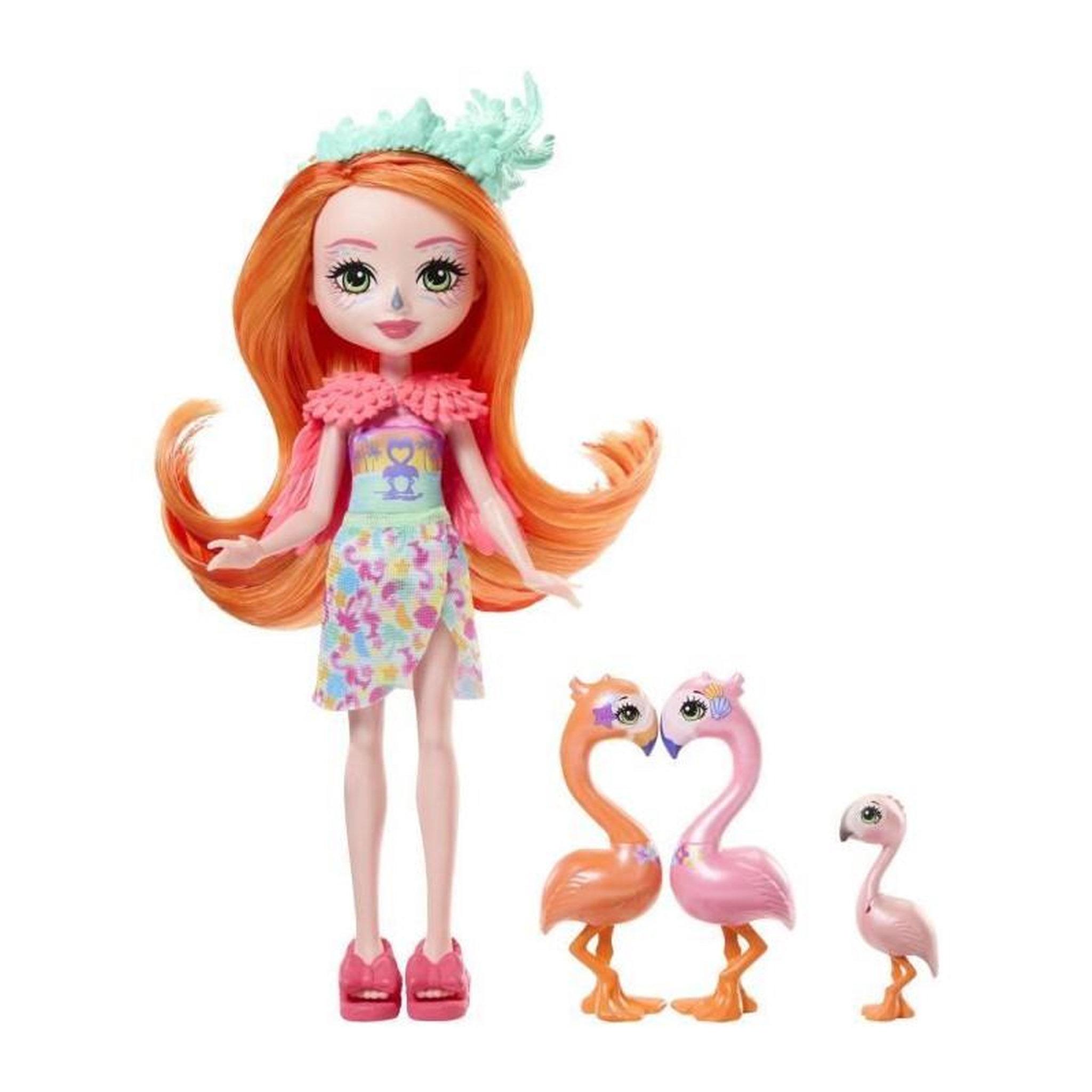 ENCHANTIMALS FAMILLE DE FLAMANTS ROSES - ENCHANTIMALS - HRX85