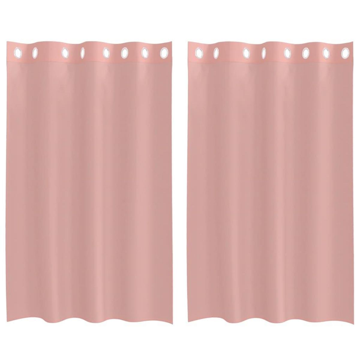 VIDAXL Rideaux en voile avec œillets 2 pcs rose 140x175 cm