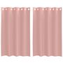 Voir la diapositive 2 : VIDAXL Rideaux en voile avec œillets 2 pcs rose 140x175 cm