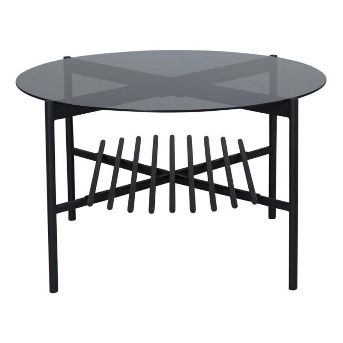 Paris Prix Table Basse en Verre  Von Staf  80cm Noir