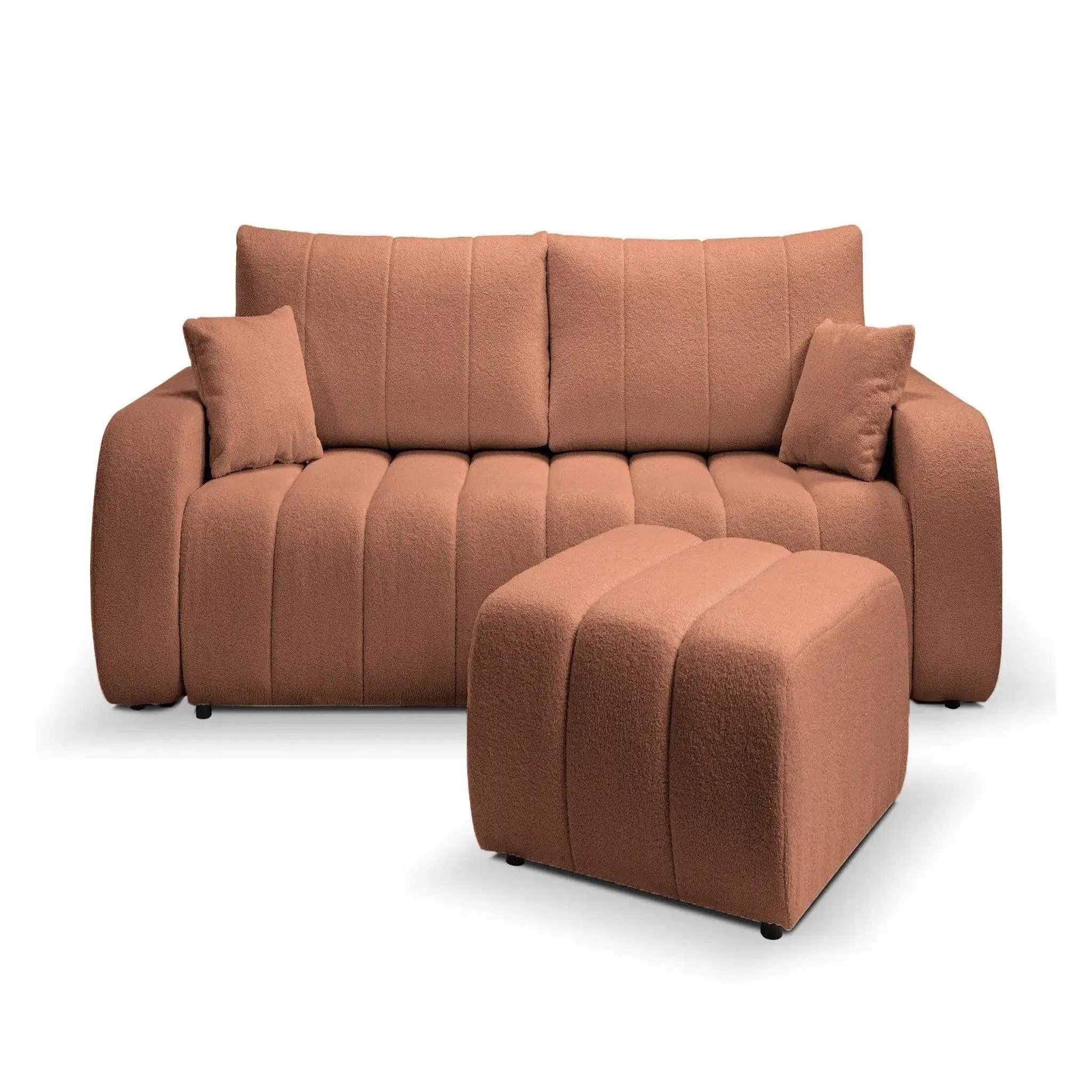 Voir la diapositive 5 : CASANOVA PARIS Celeste - pouf tissu bouclette