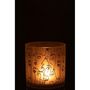 Voir la diapositive 3 : Paris Prix Photophore en Verre  Happy Faces  15cm Beige