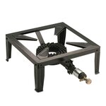 INTEC Réchaud à gaz 7.5KW Acier émaillé Bruleur fonte Réchaud Traiteur 4 pieds Cuissons extérieures