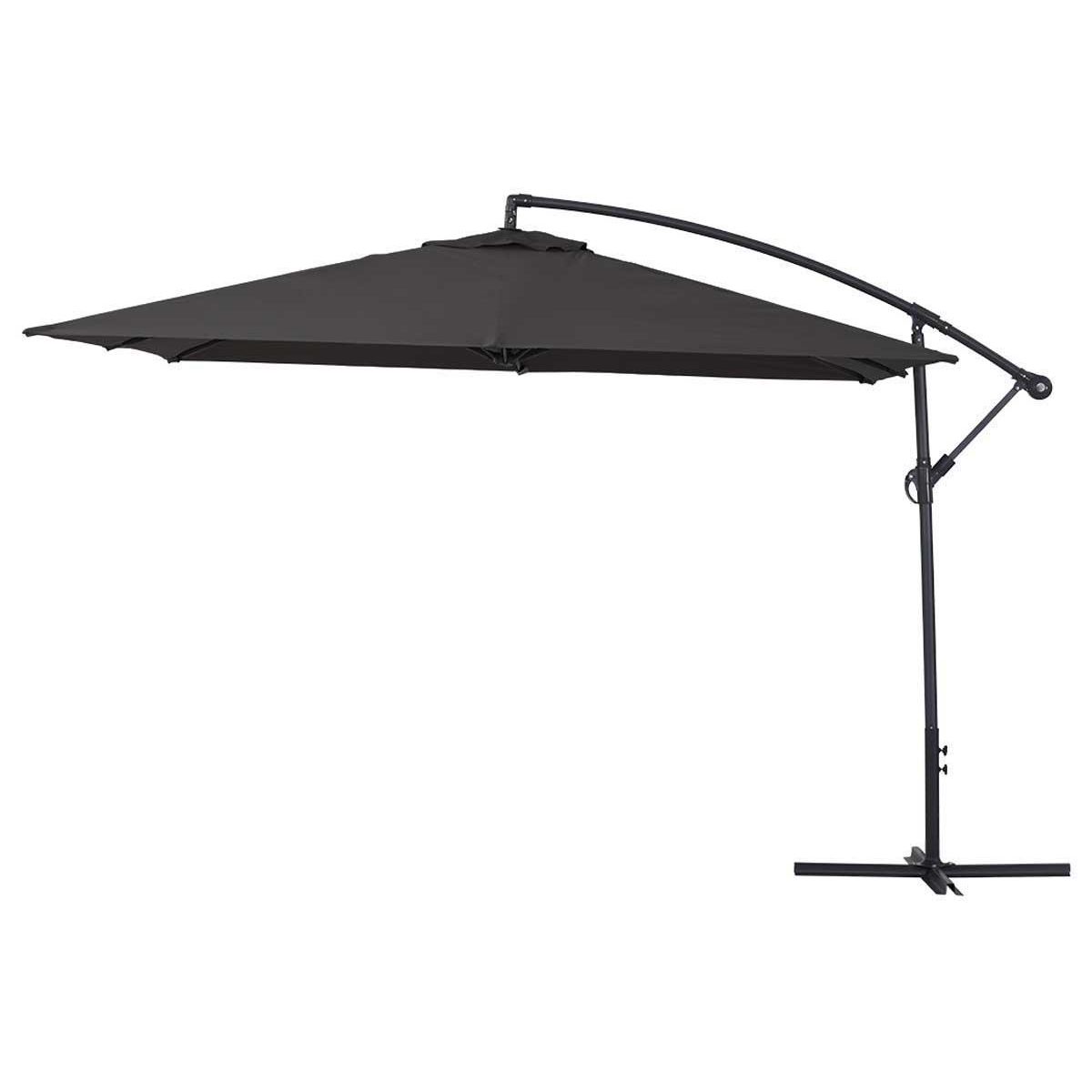 Habitat et Jardin Parasol jardin déporté  Alu  Ilios 3  - Carré - 3 x3 m - Noir